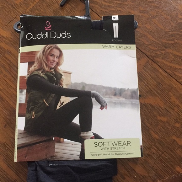 Cuddl Duds Pants - Black leggings
